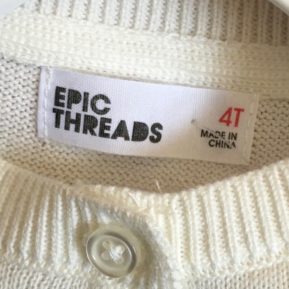 Epic Threads Girl Ruffle Cardigan Sweater size 4T. - Picture 3 of 7